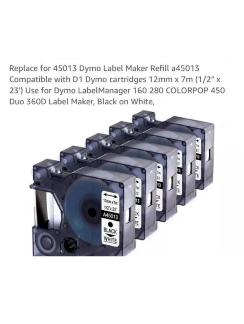 45013 Replacement Dymo LAbel MAker Refills 9pc Lot Compatible D1 Cartridges New